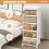 5-Tier Stackable Storage Boxes with Wheels, Folding StorageBins, Storage Organizer for Bedroom Living Room Study Office 5