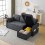 3-in-1 Convertible Sofa Bed with Internal Storage Chaise 18