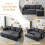 3-in-1 Convertible Sofa Bed with Internal Storage Chaise 20