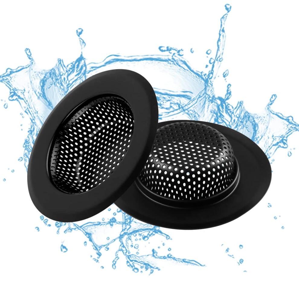 Sink Drain Strainer 2 Pcs Kitchen Sink Strainer Upgraded Large Wide Rim 45 Diameter Stainless Sink Strainers For Kitchen S 733506688846
