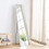 Living And Home (Silver White) Modern Rectangular Metal Floor Mirror 1