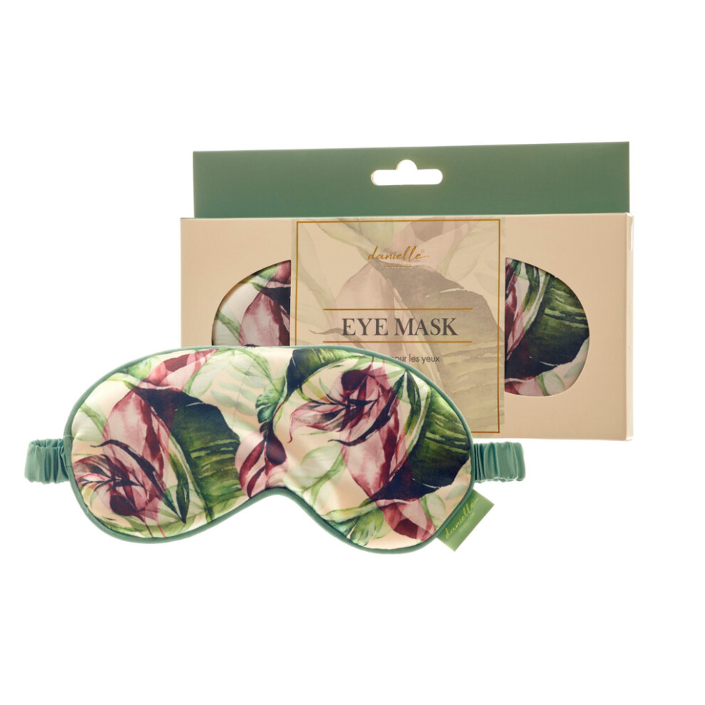 Danielle Creations Cream Botanical Palm Satin Eye Mask