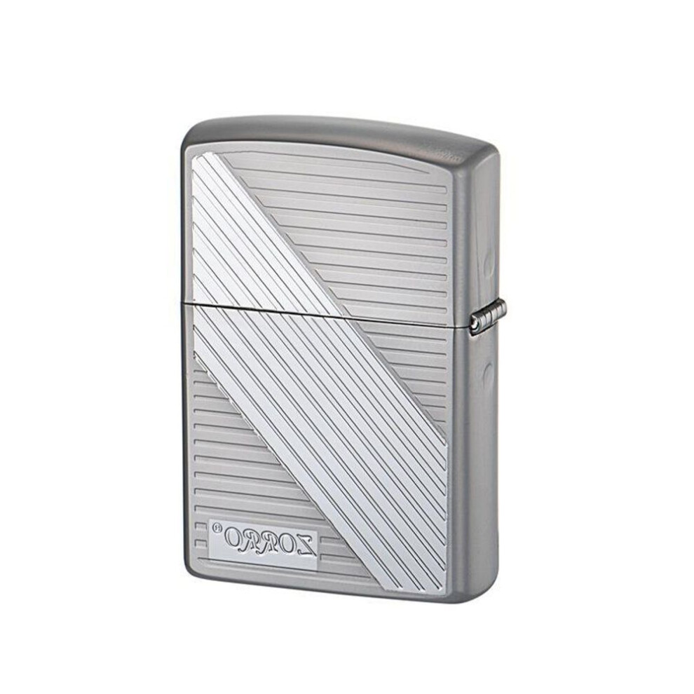 Yeuligo Z92102 Brief Version Striped Pearl Chromium Two-Color Mesh Pure Copper Shell Kerosene Windproof Lighter Wholesale