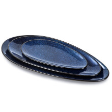vicrays Large Oval Serving Platters 16""/14""/10"" Porcelain Serving