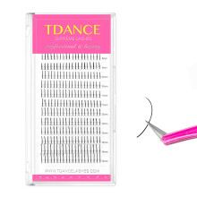 TDANCE Voorgemaakte Spikes Wimperverlenging Benodigdheden Dikte 0,07 C Krulmix 8-15mm Matte Zwarte Wimperverlenging Spikes Fans (Spikes C-0,07 8