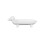 Creative CoOp Elongated White Ceramic Dog Dish 1