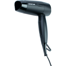STATUS: Toulouse Black Foldable Travel Hairdryer, 2 Speeds and Concentrator Nozzle / 1200w and Dual Voltage (230V or 11