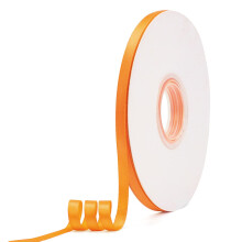 Ewaymado Solid color Orange Double Faced Satin Ribbon 14 X 50 Yards Fabric Ribbons Perfect for Wedding and Party Decoration gift Wrapping Sewing cr