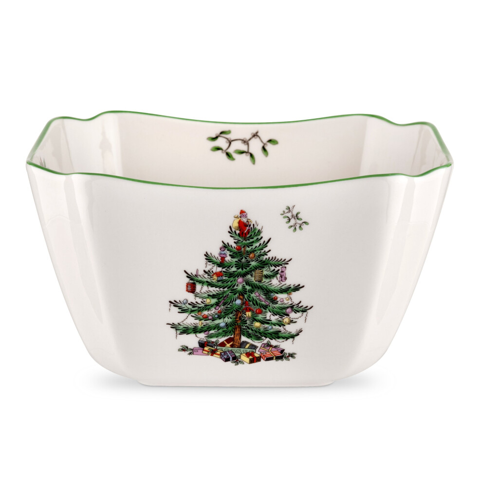Spode Christmas Tree Square Bowl  Small 675 Inch Candy Dish for Home and Office D  cor  Perfect for Serving Dried Fruit  Nuts-image-OPC-PFR6WD5-NEW