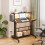 Dripex Mobile Standing Desk with Power Light Storage Cup Holder Hooks 2