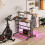 Dripex Mobile Standing Desk with Power Light Storage Cup Holder Hooks 6