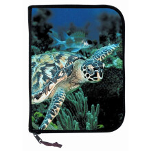 New Scuba Diving 3 Ring Zippered Log Book Binder with FREE Generic Log Insert ($12.95 Value) - Sea Turtle (Amphibious Outfitters)