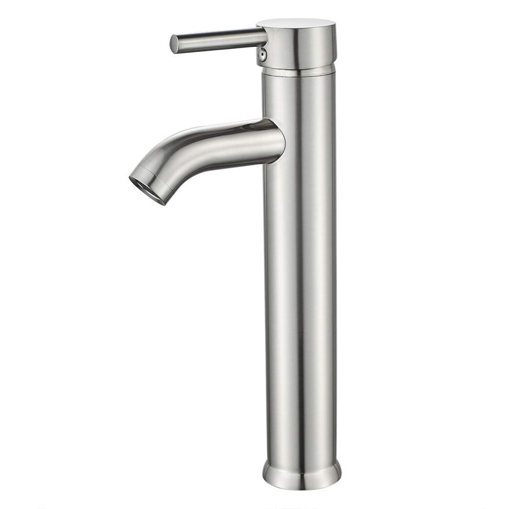 Vessel Sink Faucet Brushed Nickel Bathroom Faucet Single Hole Tall Bathroom Sink Faucet Vanity Bathroom Faucet Basin Mixer Tap 753318230798