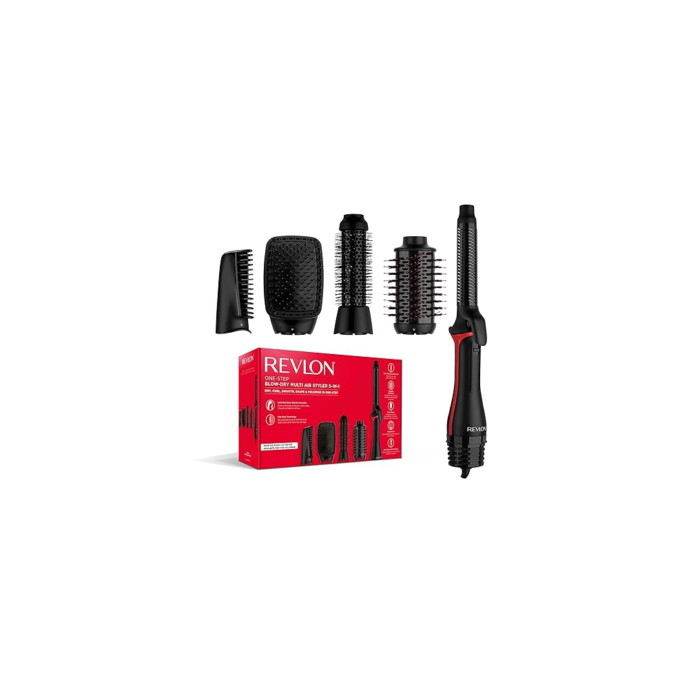REVLON One-StepTM Blow-Dry Multi Air Styler 5-in-1 (Detachable Heads, Curler, Dryer, Volumiser, Styler and Shape Enhanc