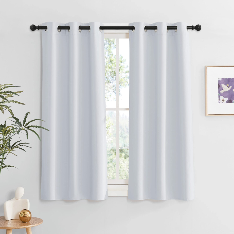 RYB HOME Room Darkening Curtains 54 inches 2 Panels Set  Heavy Duty Small Window Treatment Privacy Thermal Shades for Bathroom Closet Baseme-image-OPC-PFNSXHS-NEW