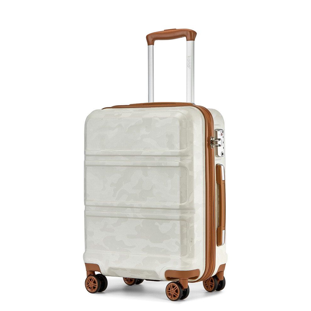 (Camouflage Cream, 20 inch) 20/24/28'' Camouflage Color Hard Shell Suitcase Luggage