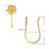(9K Solid Gold) Solid Yellow Gold Flower Non Piercing Nose Cuff 3