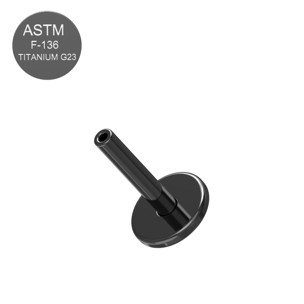 (8mm, Black PVD) Titanium G23 (Grade 23) Push-Fit Bar for Labret-image-OPC-PG9BD6B-NEW