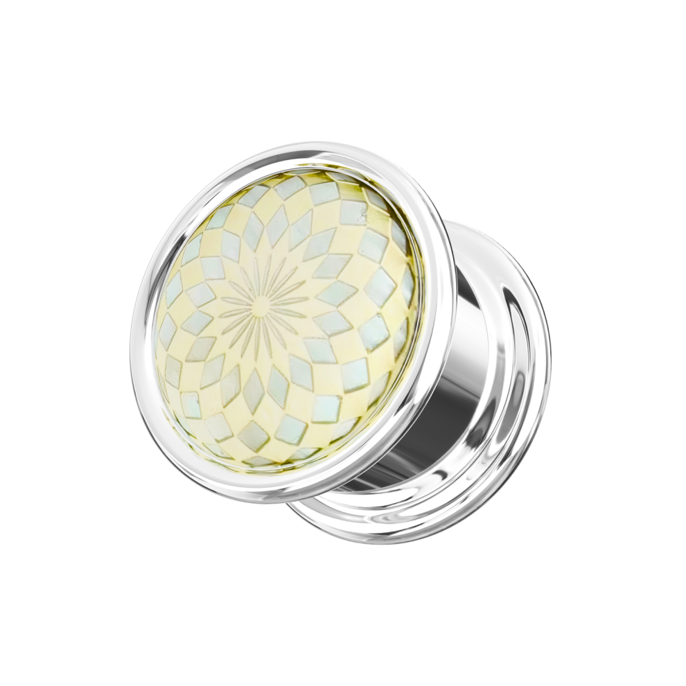 (8mm) Gold Anodised Synthesis Steel Design Flesh Tunnel-image-OPC-PG9BFDM-NEW