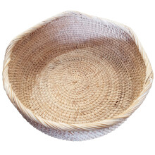 amololo handmade alb rattan rotund co? de fructe boluri de bucatarie organizator de bucatarie gustare bol 11 inch boho boho co? de pine de rachi