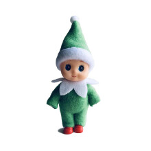WULEEUPER Winzige Baby-Elfenpuppe | Weihnachts-Miniatur-Elfendekoration | Neugeborenes Geschenk | Baby Grow Elfenpuppen mit Fen und Schuhen (grn)