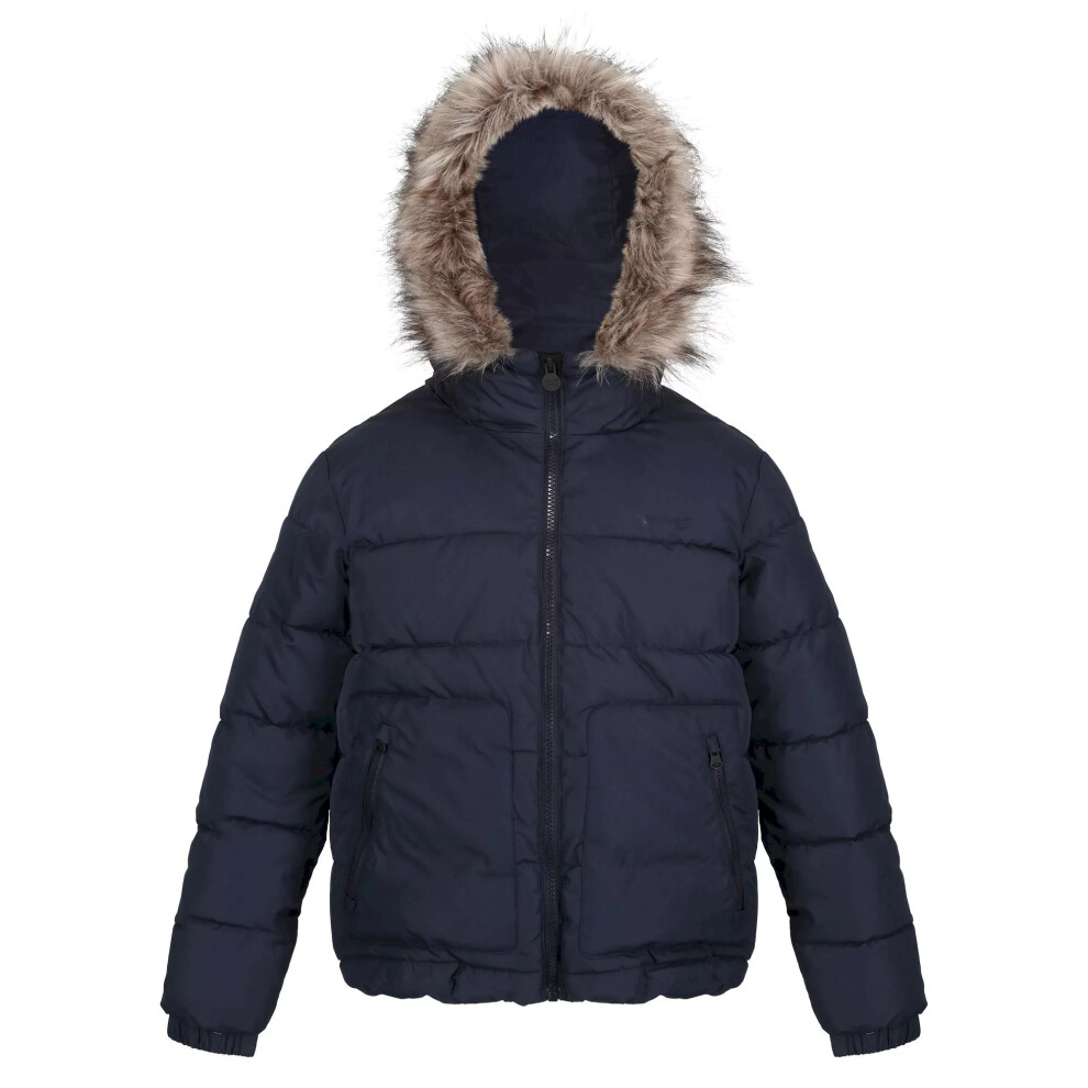 (3-4 Years, Navy) Regatta Childrens/Kids Faux Fur Trim Parka