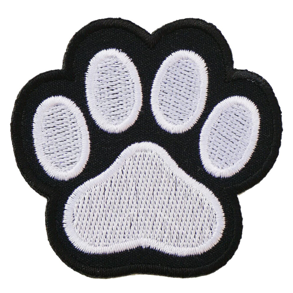 Grafische stof poot print geborduurd strijk patch hond puppy dier wildlife schattig rugzak kamperen wandelen avontuur spijkerjasje si