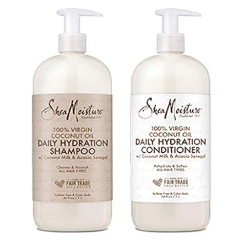Σετ Σαμπουάν και Μαλακτικού Shea Moisture με Έλαιο Καρύδας 34 Fl Oz