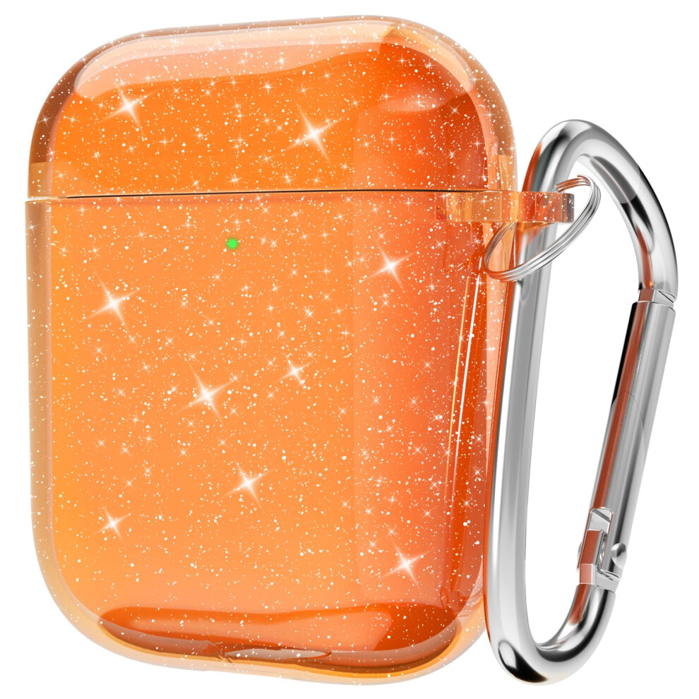 Svanove pour Airpods Case Clear Glitter (1er/2e) Mignon Sparkle Bling Brillant Scintillant Transparent Airpods 2e G   n   ration Coque Housse Souple