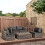 Outsunny Outsunny 8pc Outdoor Patio Furniture Set Weather Wicker Rattan Sofa Chair Grey 1