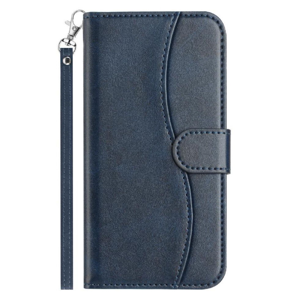 (Blue) Flip Case For Samsung Galaxy S24 Shockproof Pu Leather Colorful Card Slots Holder Wrist Strap Blue 764549544301
