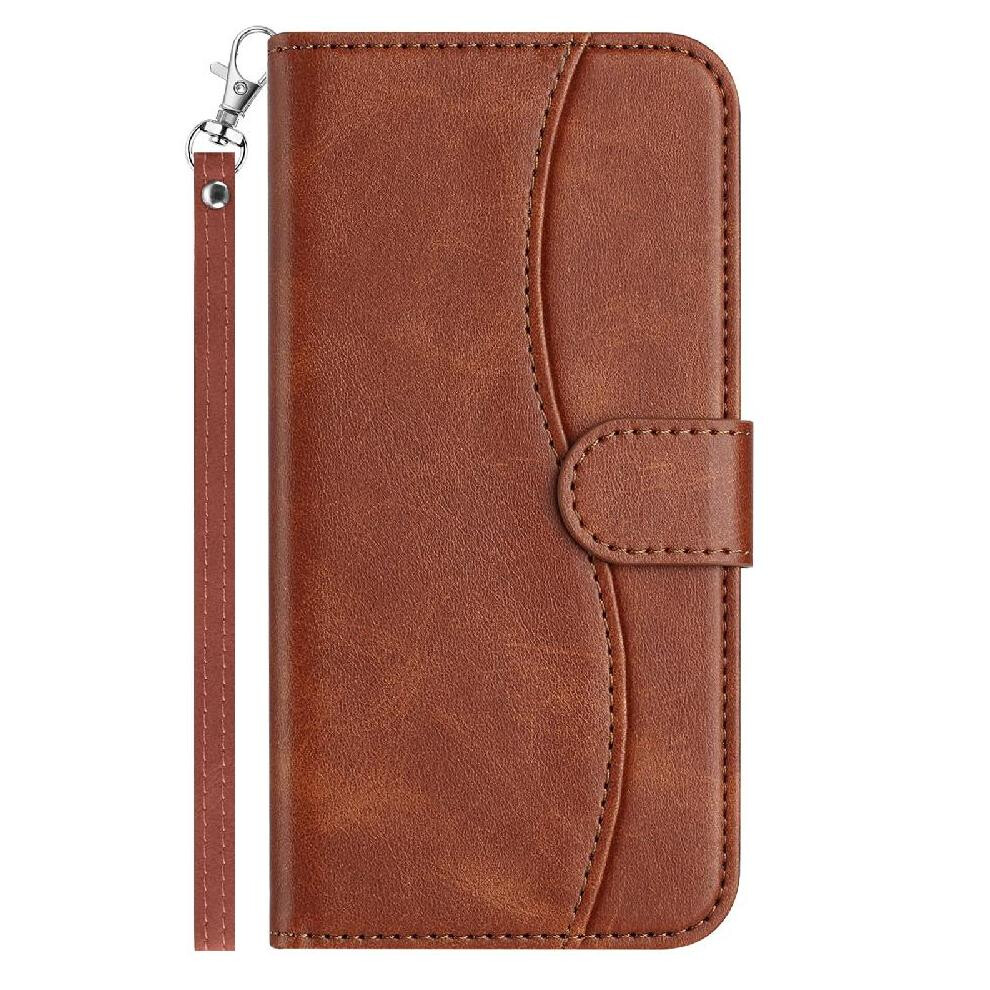 (Yellow) Flip Case For Samsung Galaxy S23 Wrist Strap Shockproof Pu Leather Colorful Card Slots Holder Yellow 764549544462