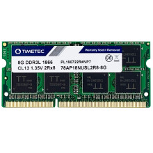 Timetec Hynix IC 8 GB kompatibilis a Synology NAS DiskStation DS218+ DS918+ DDR3/ DDR3L 1866Mhz PC3L-14900 1,35V nem ECC puffereletlen 204 tus SODIMM