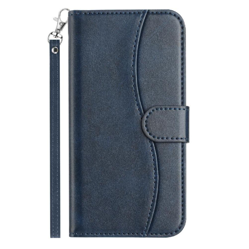 (Blue) Flip Case For Samsung Galaxy S10 Plus Pu Leather Colorful Shockproof Wrist Strap Card Slots Holder Blue 764549545681