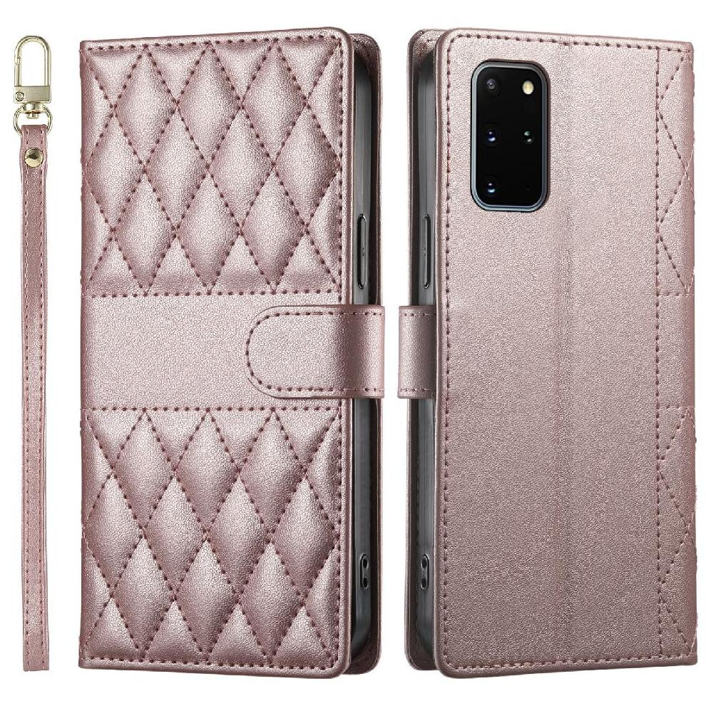 (Pink) Flip Case For Samsung Galaxy S20 Plus Shockproof Dual Straps Elegant Wallet Leather Case Pink 764549548101