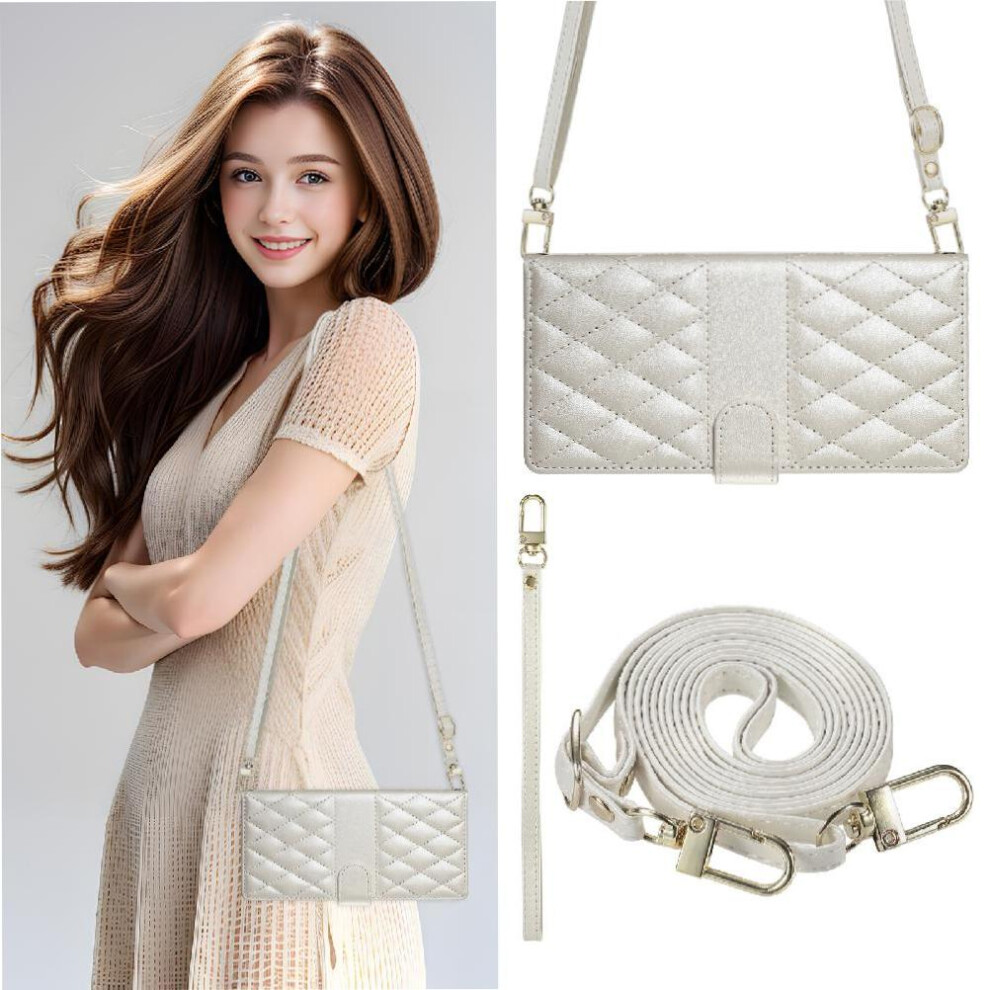 (White) Flip Case For Samsung Galaxy S20 Fe Elegant Dual Straps Leather Case Shockproof Wallet White 764549548187