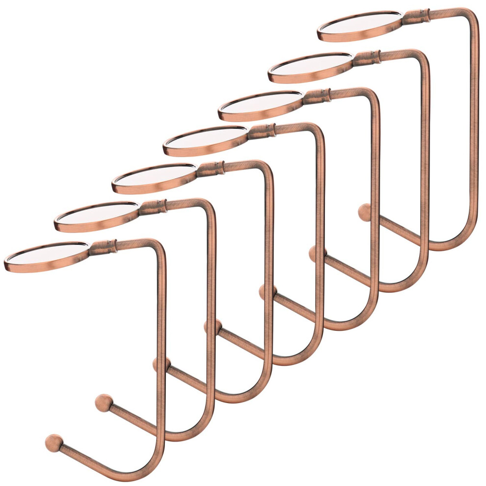 Sunshane Lot de 7 crochets de suspension pour chaussettes de No   l pour d   coration de f   te de No   l, bronze rouge