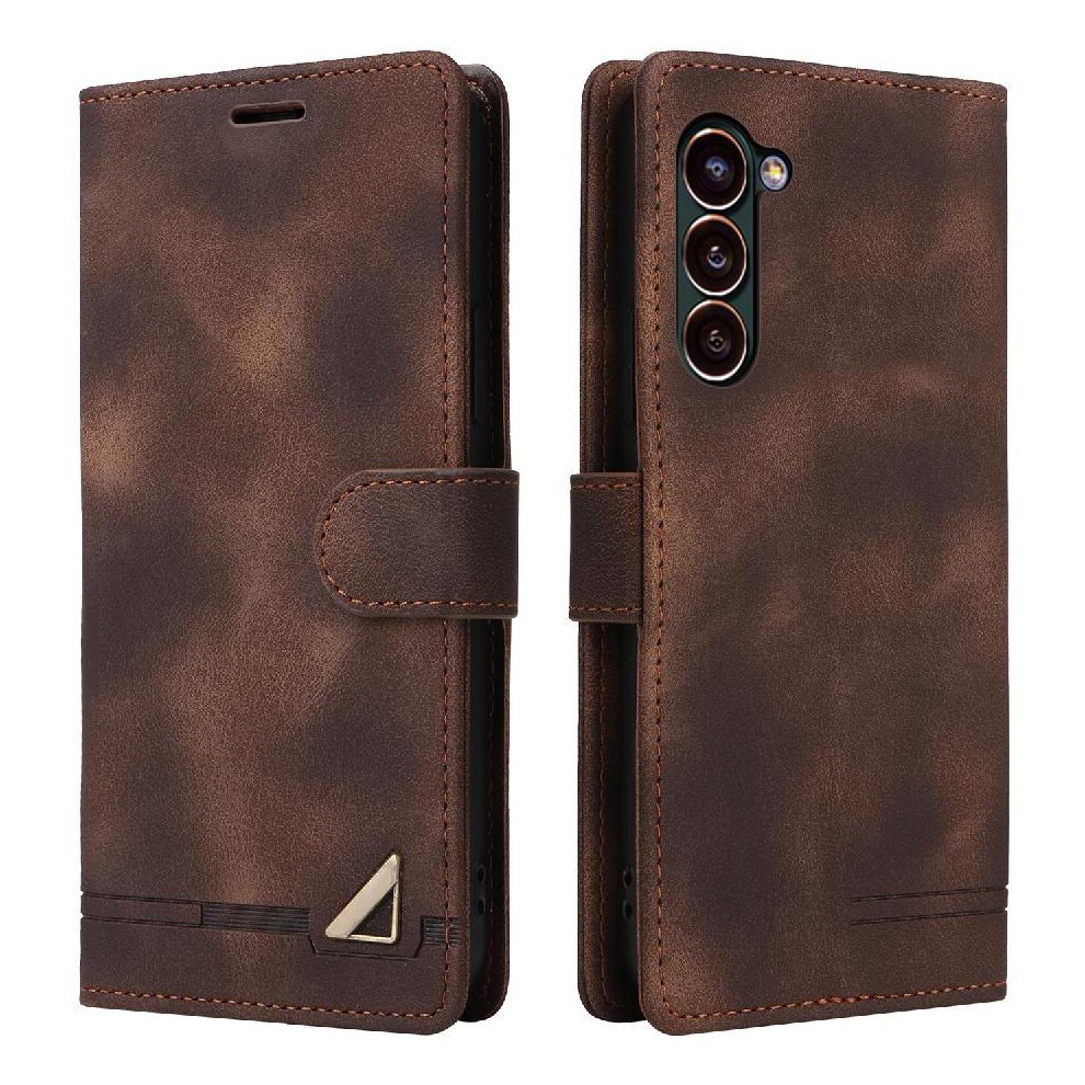 (Brown) Flip Case For Samsung Galaxy S25 Shockproof Flip Cover Wallet Simple Business Leather Case Brown 764490289726