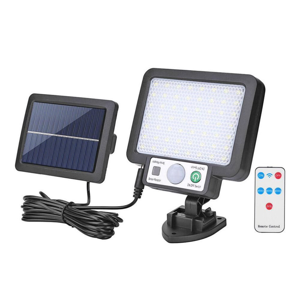 (56LED With Remote) Led/cob Solar Powered Light Outdoors Motion Sensor Sunlight Waterproof Wall Emergency Street Security Lamp For Garden Decoration