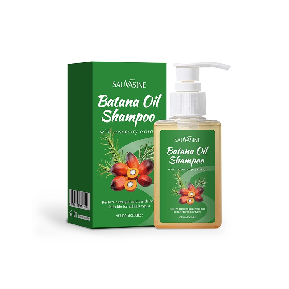 (Batana Oil Shampoo) 100ML Batana Oil Shampoo Soothing Scalp Intense Repair Batana Nourishing Shampoo with Rosemary Extract for All Hair Types