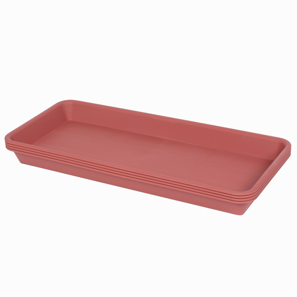 VUWEZ Lot de 4 soucoupes rectangulaires en plastique pour bacs     plantes de 40,6 cm pour bacs     plantes d'int   rieur et d'ext   rieur