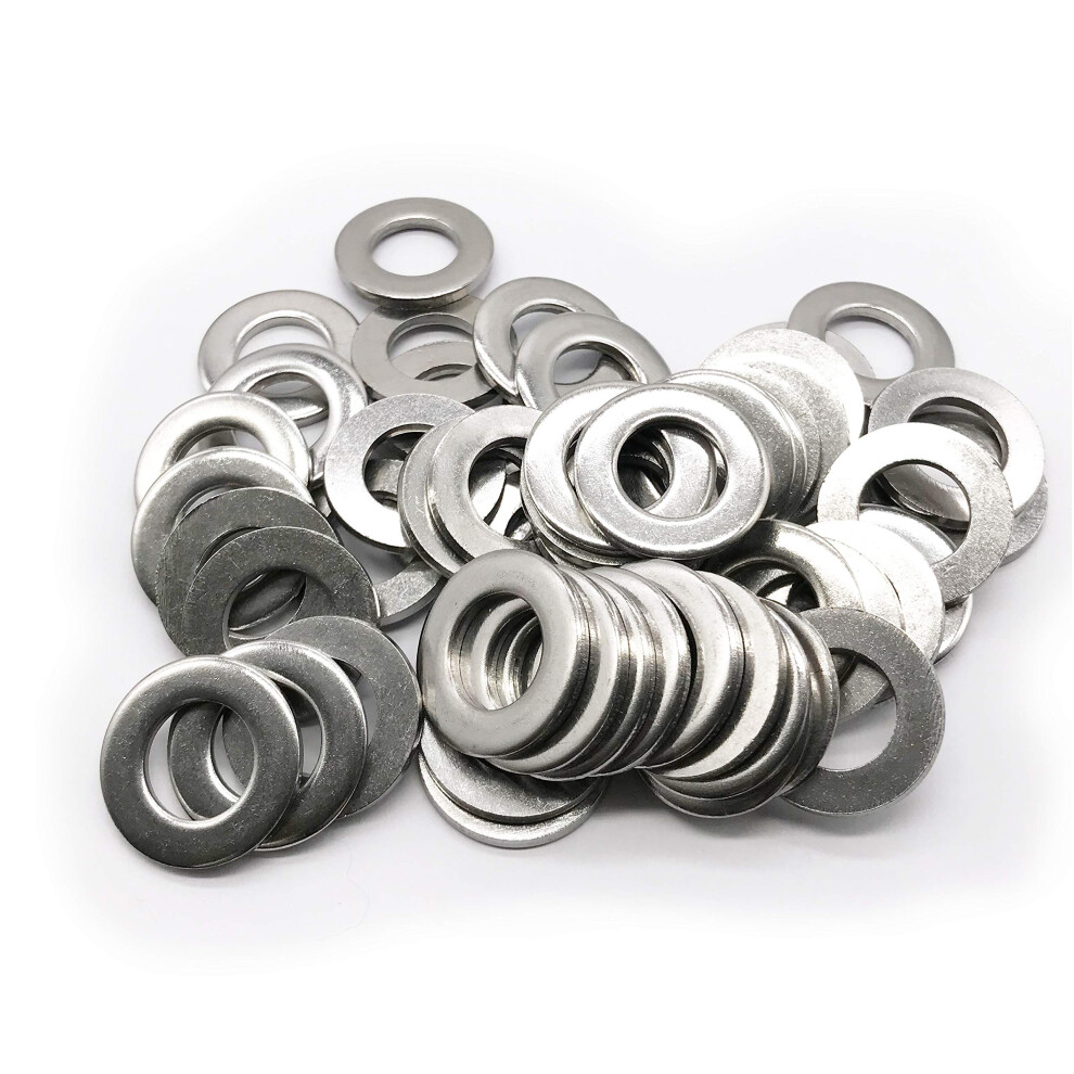 M12 Flat Washer 304 Stainless Steel 12Mm Id 24Mm Od 2.5Mm Thickness Plain Finish For Bolt And Screw (Pack Of 50) 782902413637