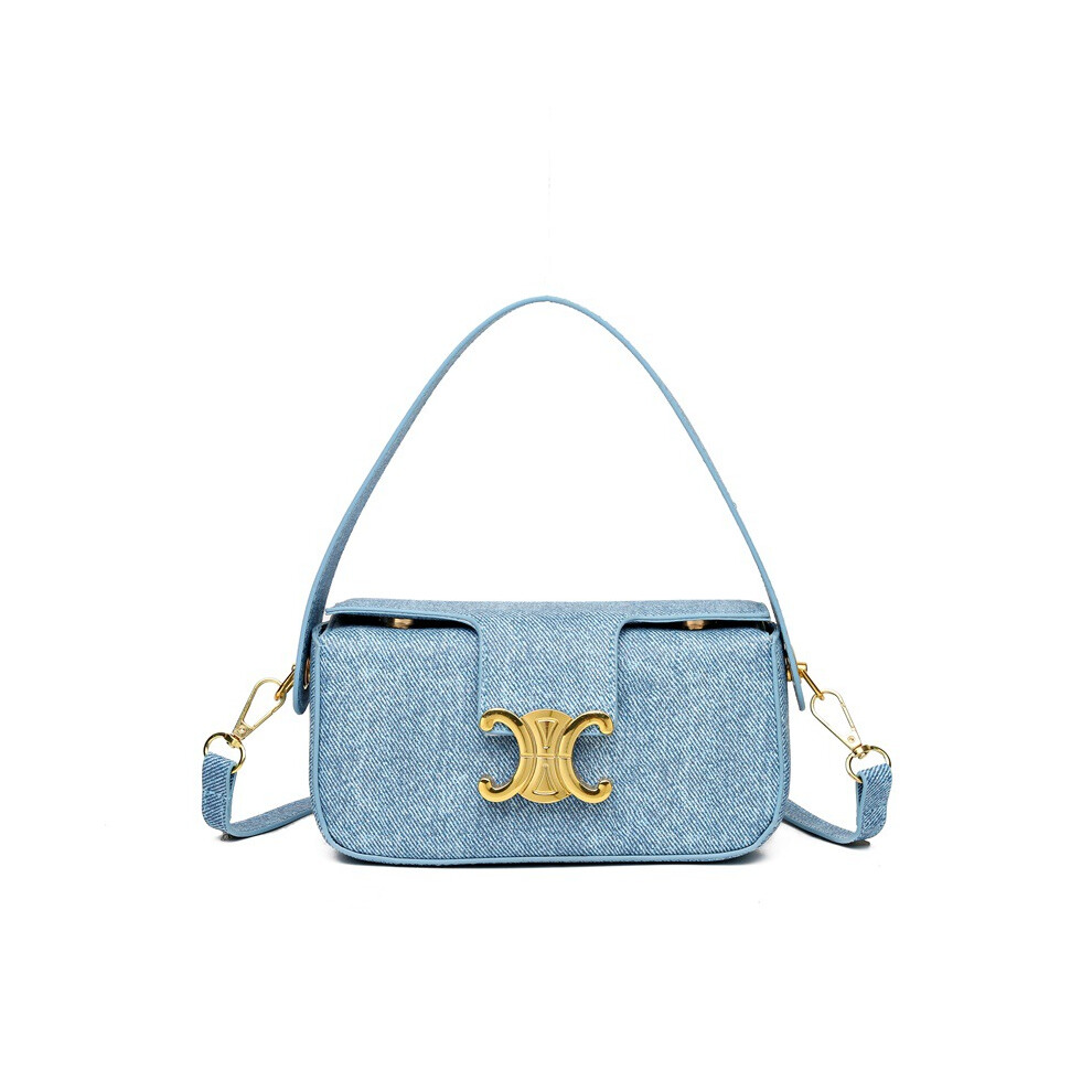 (Light blue) 2025 Bag Women's Crossbody Bag Fashionable and Versatile New New Small Square Bags Underarm Bags Bags Women's Bags