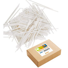 500 tæller 6 tommer hvidpapir slikkepinde sticks kage pop sticks sucker sticks til cookies regnbue candy chokoladekage topper (dia 4mm)