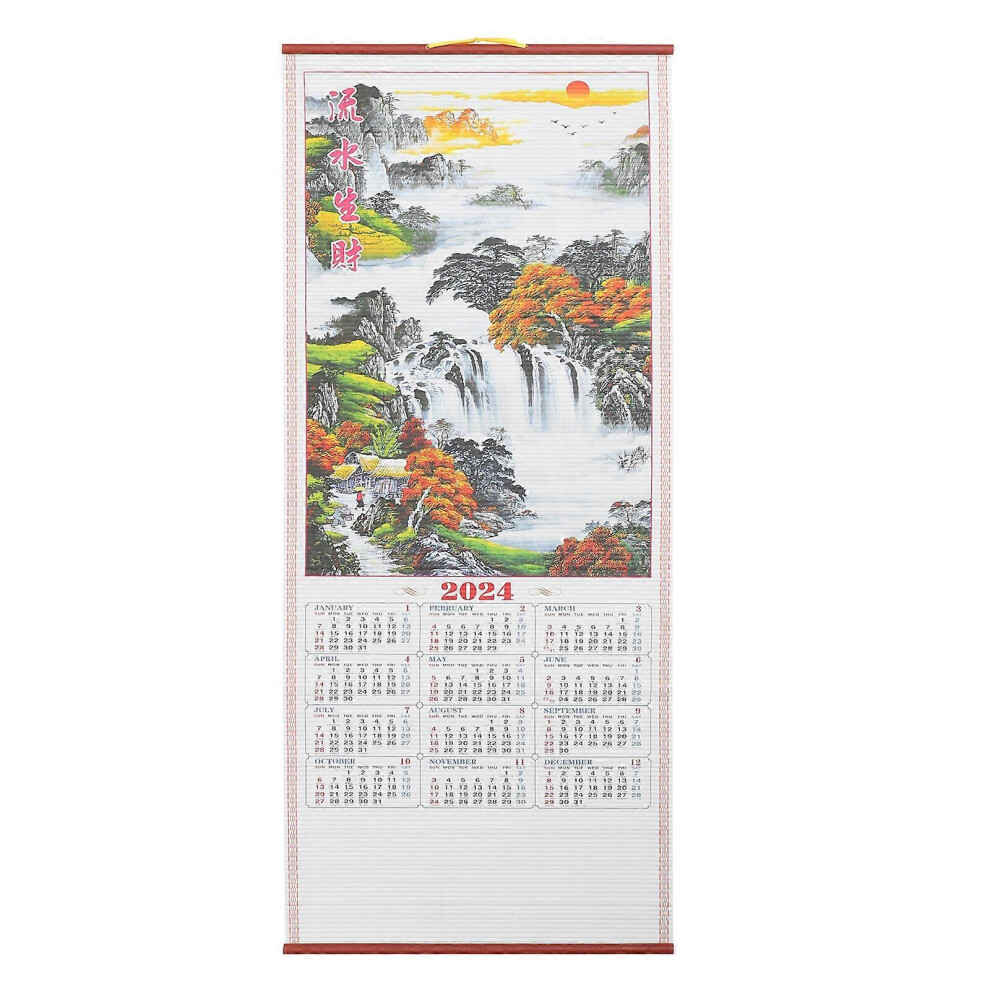 Kricely (As Shown 2, One Size) Landscape Photo Wall Photo Wall Calendar Monthly Calendar Wall Hanging Calendar For Daily Use