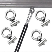 (As show, One size) LINJOU 4Pcs Awning Rail Stoppers for Caravan Motorhome , 304 Stainless Steel