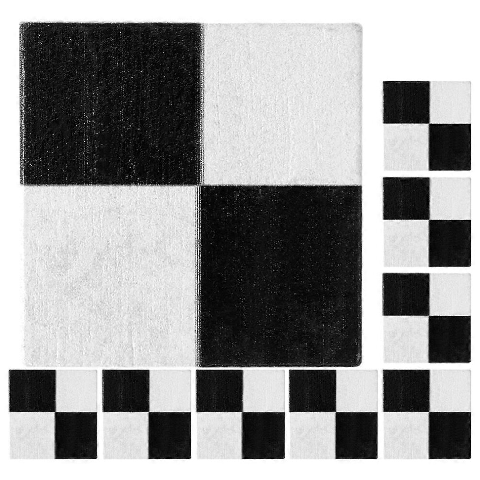 Kricely (, One Size) 9Pcs Doll House Flooring Wood Mini House Simulation Diy Floor Adornment Miniature Flooring Black