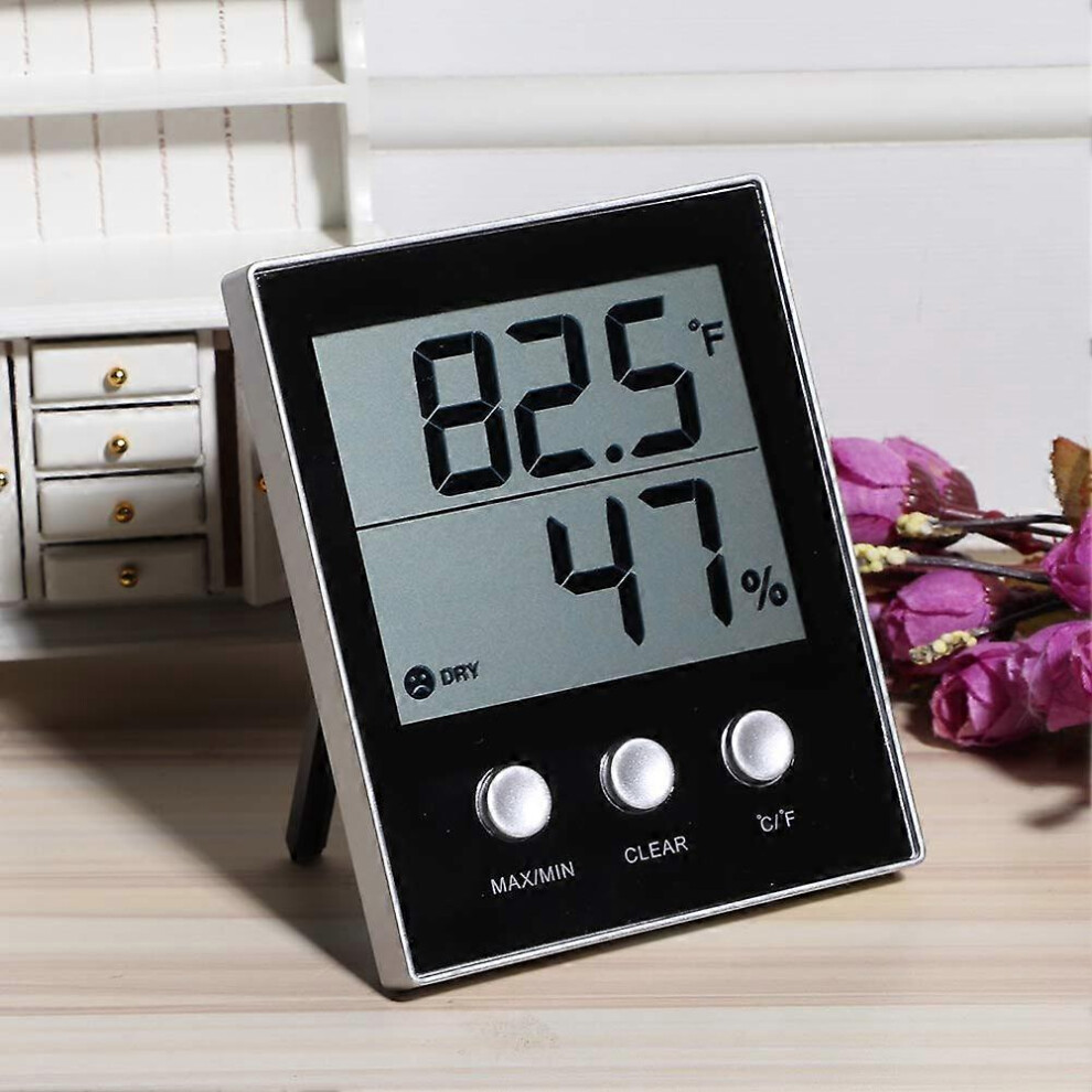 (As Show, One Size) Linjou Household Electronic Humidity Gauge, Temperature Moisture Meter, For Greenhouse Home 5093442686791