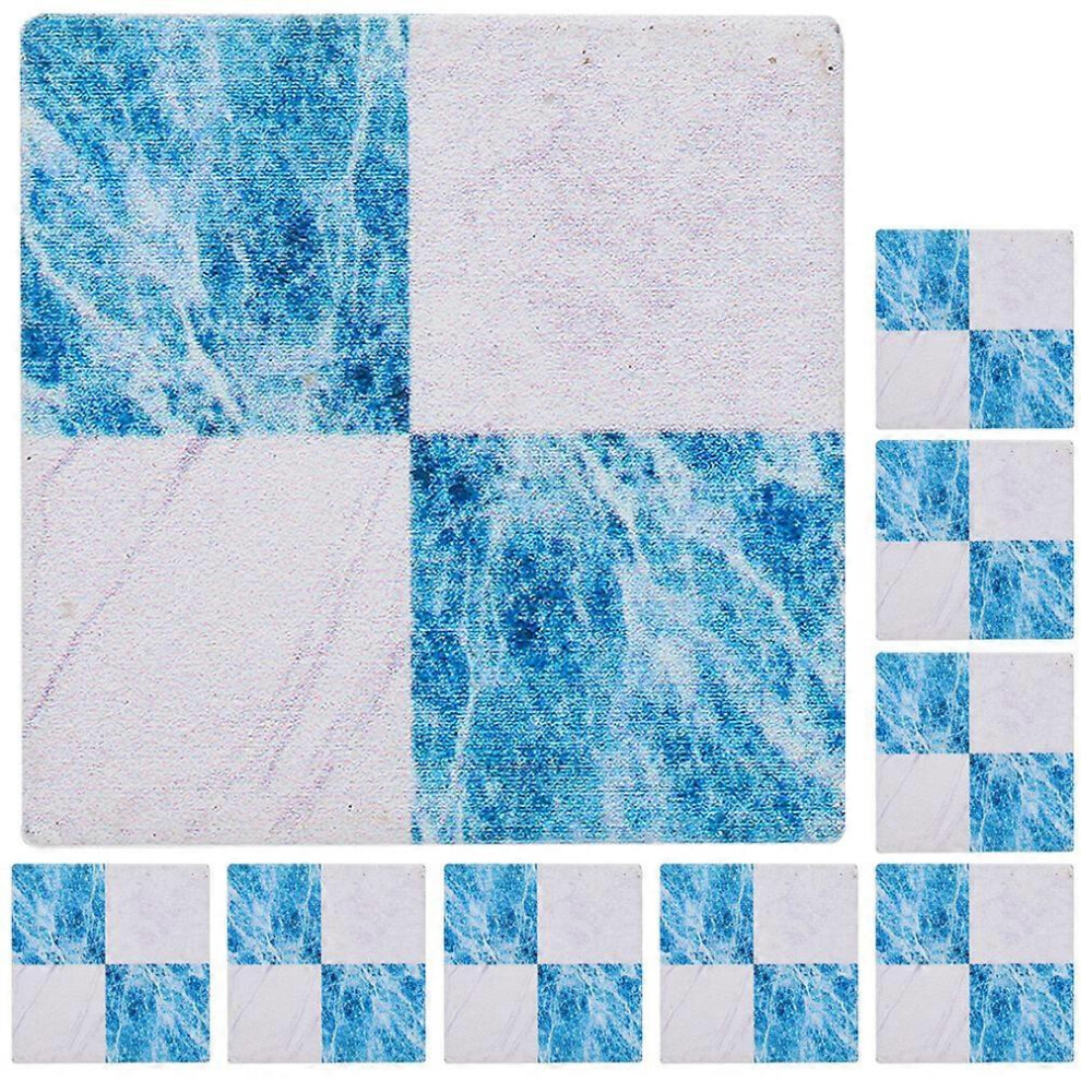Kricely (Sky-, One Size) 9Pcs Doll House Flooring Wood Mini House Simulation Diy Floor Adornment Miniature Flooring Blue