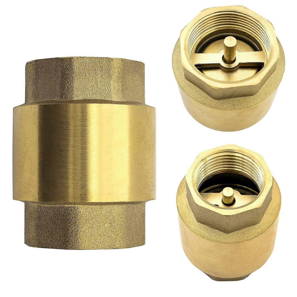 (As Show, One Size) Linjou Premium Brass Water Check Valve Plumbing Prevent Water Backflow 5093442686692